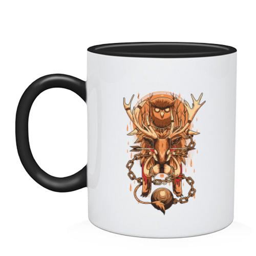 Чашка Owl and deer