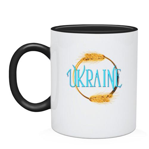 Чашка Ukraine (кольцо из колосков)