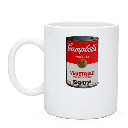 Чашка із зображенням знаменитої банки супу Campbell's