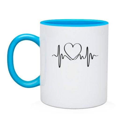 Чашка с графиком сердцебиения