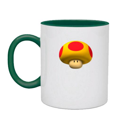 Чашка с маленьким грибом из Марио