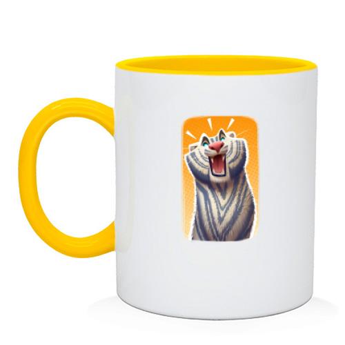 Чашка с мультяшным тигром