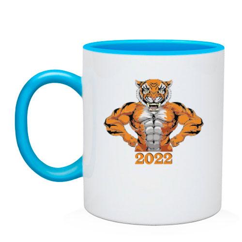 Чашка с накачанным тигром 2022