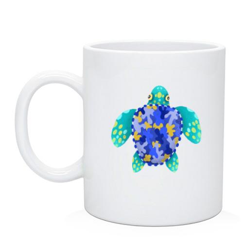 Чашка с синей черепахой