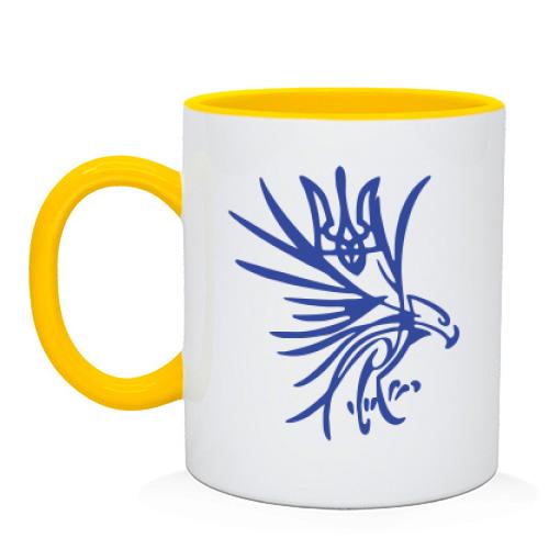 Чашка с соколом и  гербом Украины