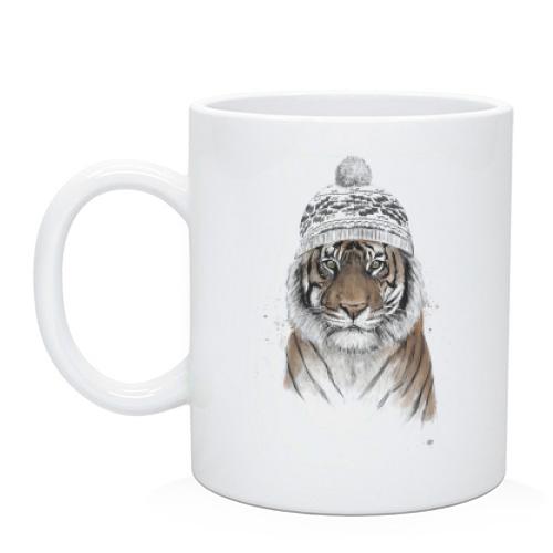 Чашка з тигром у шапочці