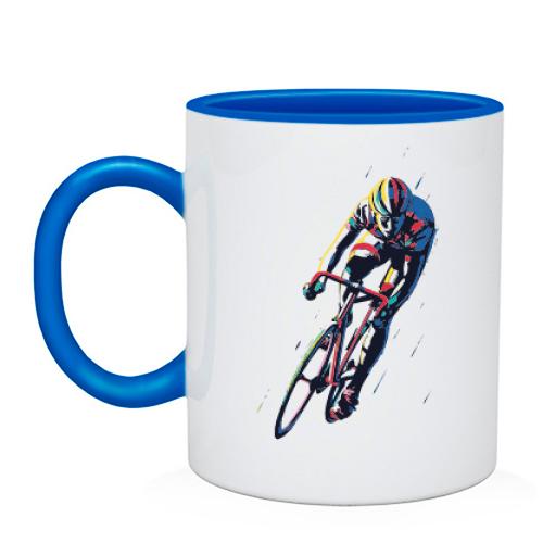 Чашка з велосипедистом 