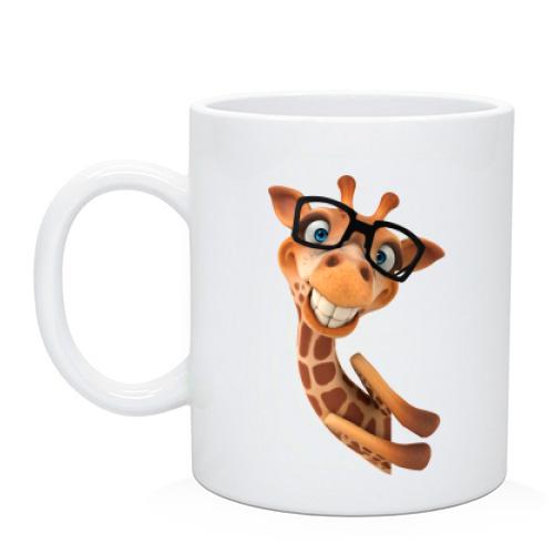 Чашка с веселым жирафом