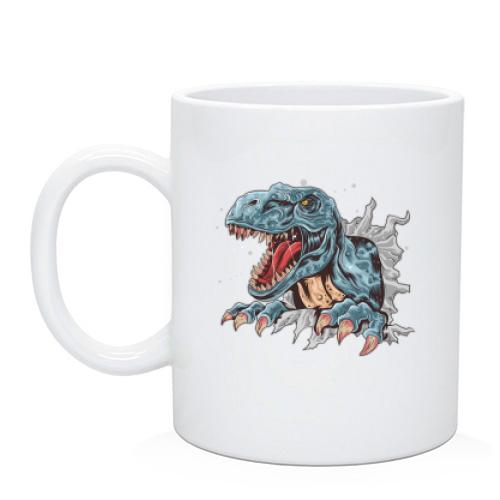 Чашка зі злим динозавром