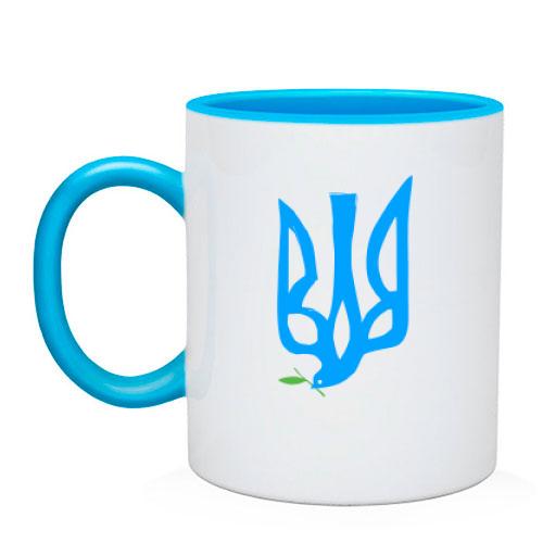 Чашка стилізований Тризуб у вигляді голуба