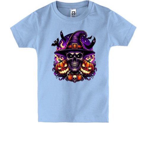 Дитяча футболка Джек череп з гарбузами