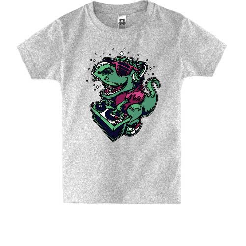 Дитяча футболка Динозавр-діджей