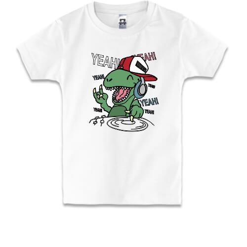Детская футболка Динозавр-диджей (2)