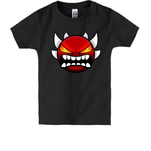 Детская футболка Geometry Dash Extreme Demon