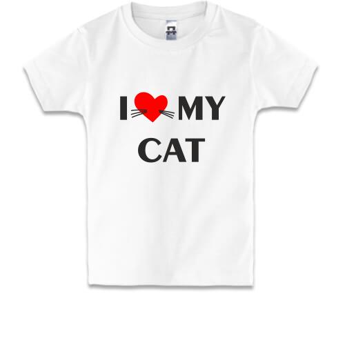 Детская футболка I love my cat
