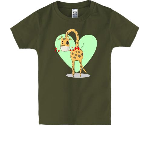 Детская футболка Мама жираф