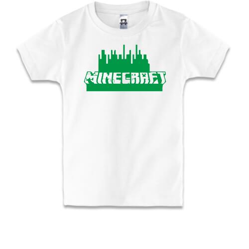Детская футболка Minecraft Green Logo