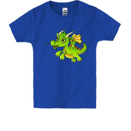 Детская футболка Мультяшный дракон с усами