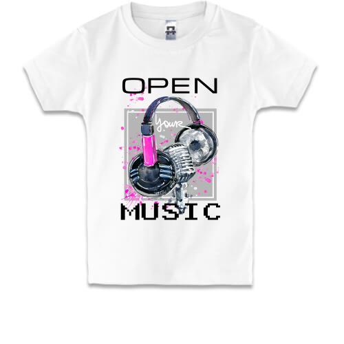 Дитяча футболка Open your music (3)