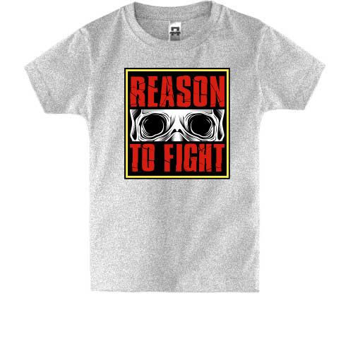 Детская футболка Reason to fight Череп