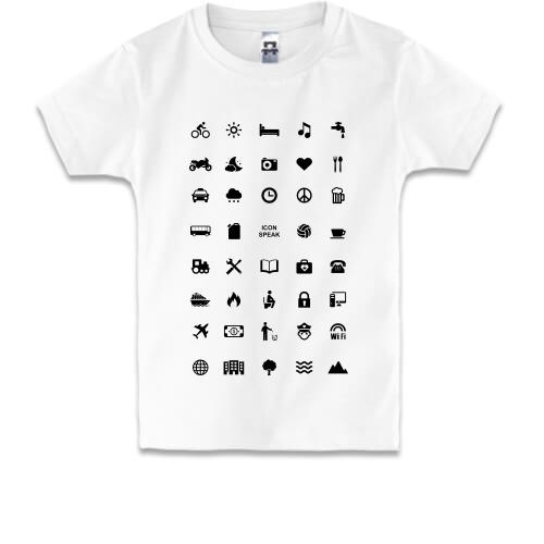 Дитяча футболка - Словник з іконками (ICONSPEAK WORLD)