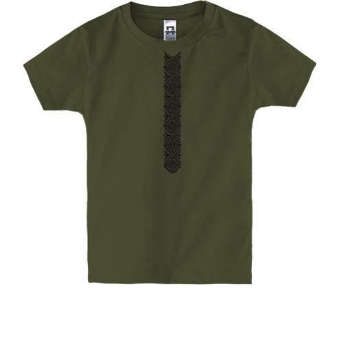 Дитяча футболка - вишиванка з візерунком гладдю