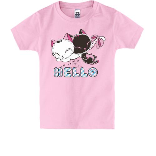 Детская футболка hello cats