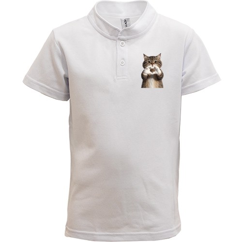 Дитяча футболка поло Кіт із серцем