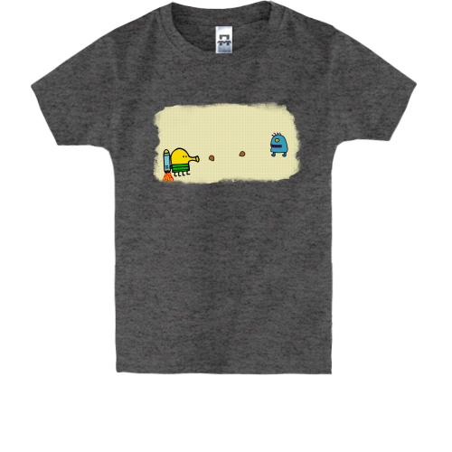 Дитяча футболка з Doodle Jump і монстриком