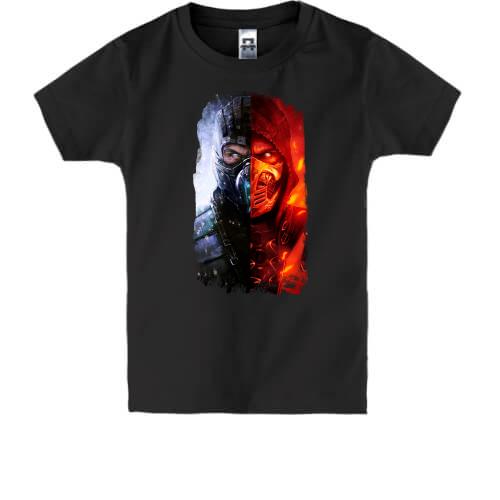 Детская футболка с Sub Zero и Скорпионом из Mortal Kombat