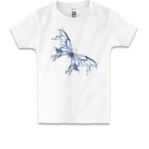 Детская футболка с бабочкой из воды