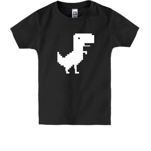 Детская футболка с браузерным динозавром