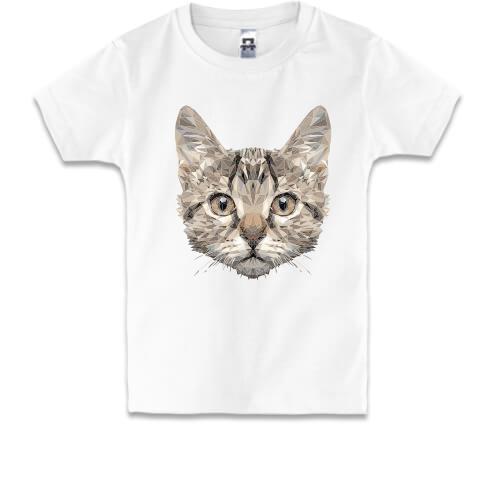 Дитяча футболка з дизайнерським котиком