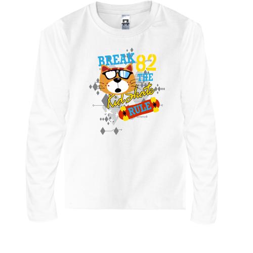 Дитячий лонгслів Break the Kid Skate rule