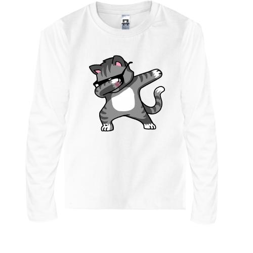 Детская футболка с длинным рукавом Dabbing Cat