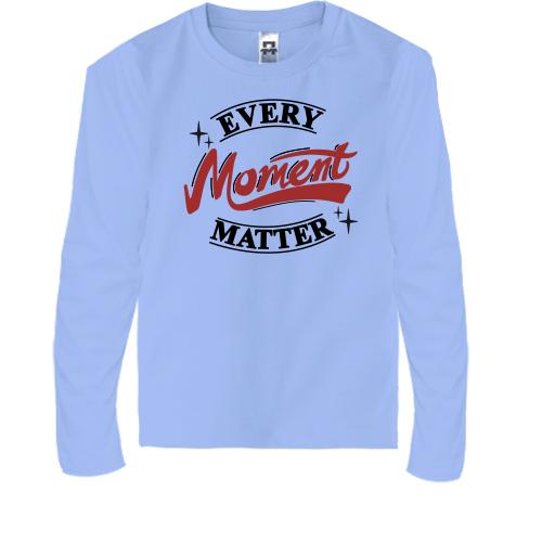 Дитячий лонгслів Every moment - material