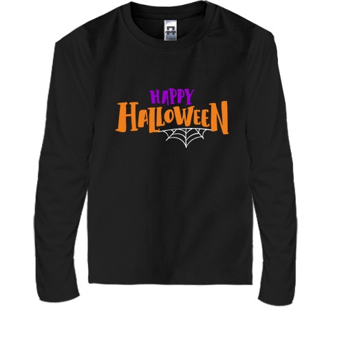 Дитячий лонгслів Happy Halloween (напис)