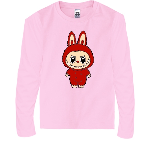 Дитячий лонгслів Червоний Лабубу