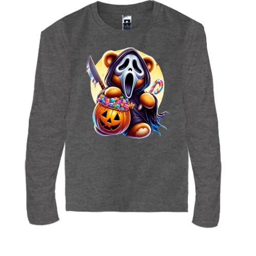 Дитячий лонгслів Крик з гарбузом Halloween