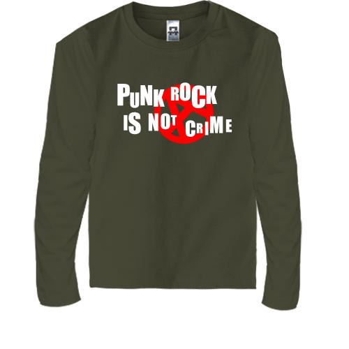 Детская футболка с длинным рукавом Punk rock is not crime