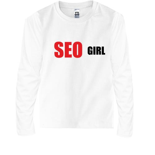 Детская футболка с длинным рукавом SEO girl