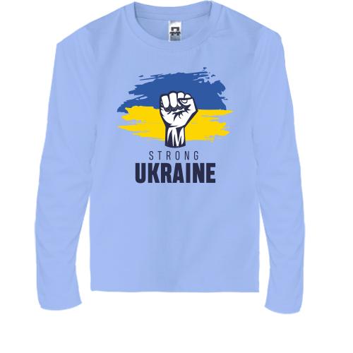 Детская футболка с длинным рукавом Strong Ukraine