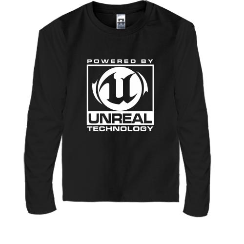 Детская футболка с длинным рукавом Unreal technology powered by