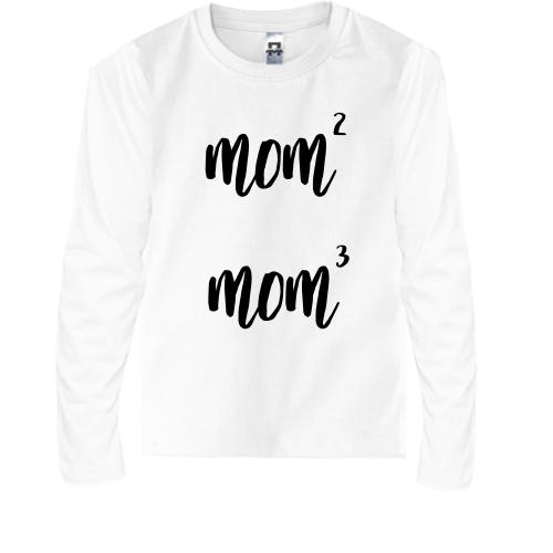 Детская футболка с длинным рукавом mom2 mom3