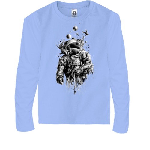 Дитячий лонгслів з космонавтом під водою