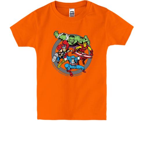 Дитяча футболка з героями Марвел у колі