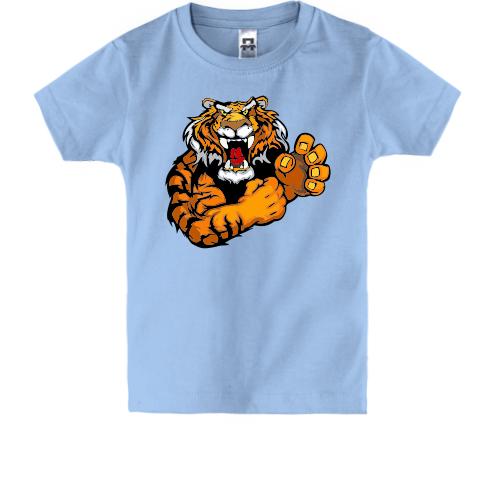 Дитяча футболка з грізним тигром