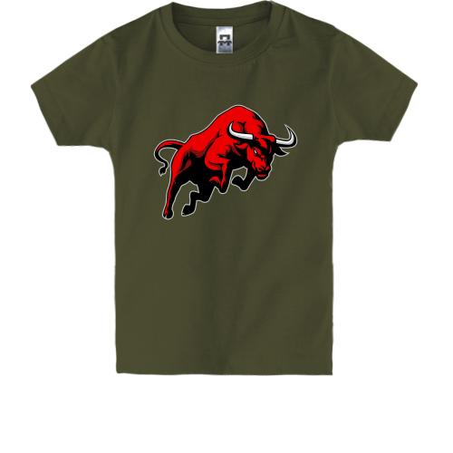 Детская футболка с красным быком