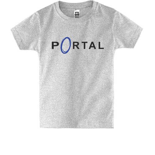 Детская футболка с логотипом игры Portal