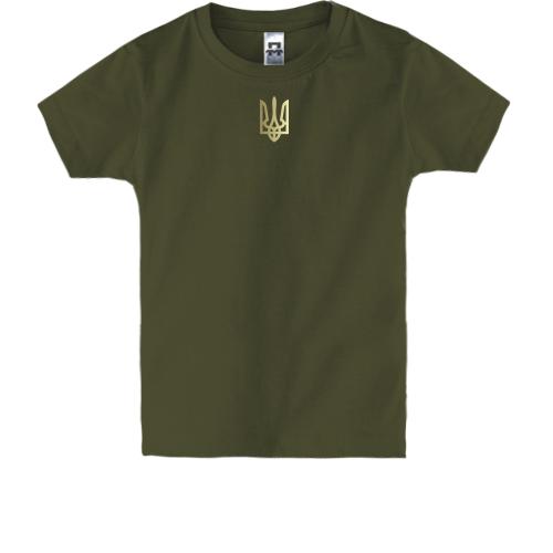 Дитяча футболка з маленьким гербом України на грудях
